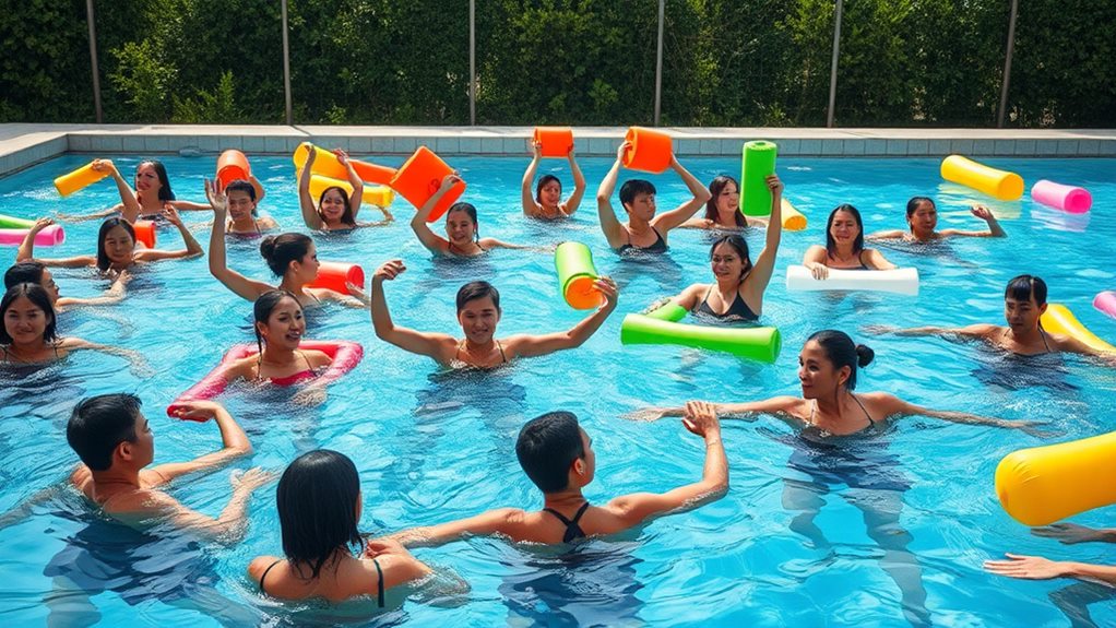 aproveite sua piscina funcional com hidroginástica