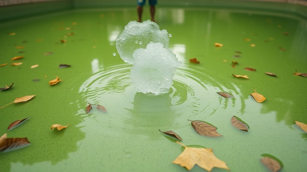 piscina com máu cheiro